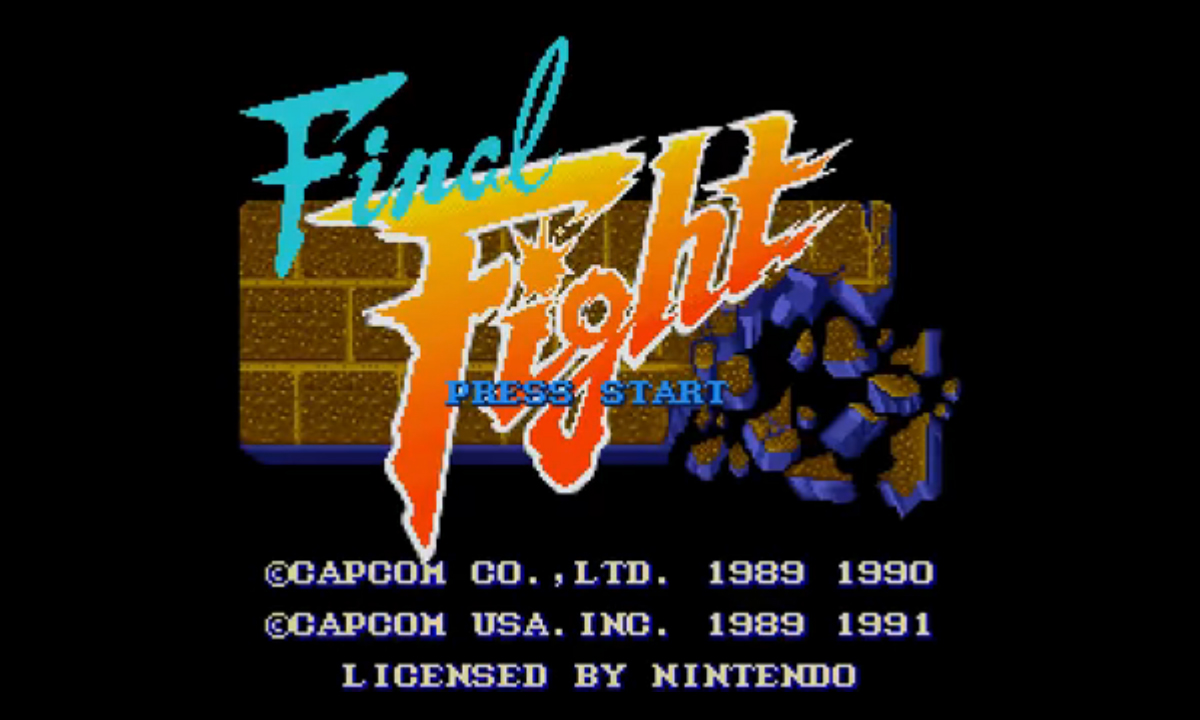 Final Fight Start Screen