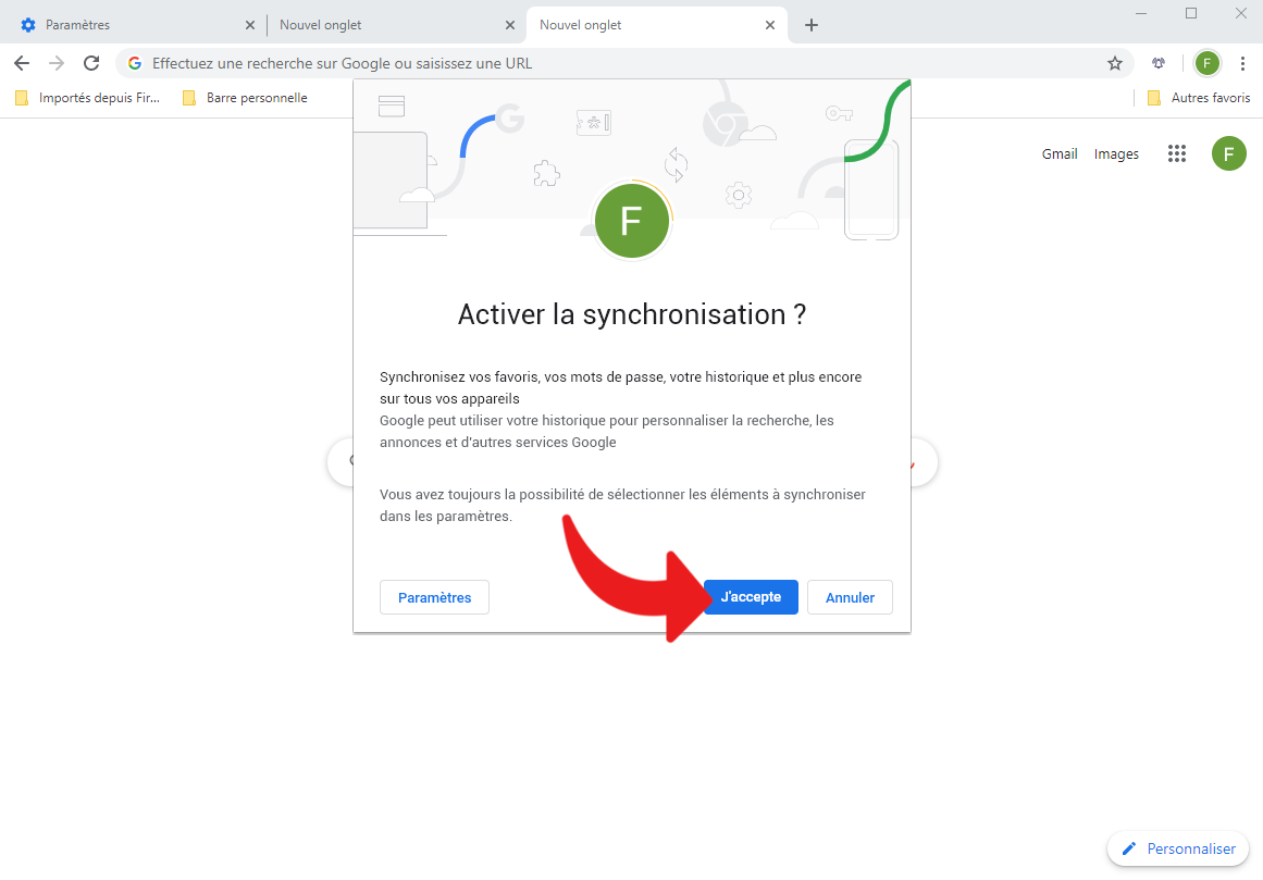 Chrome synchroniser extensions © clubic.com