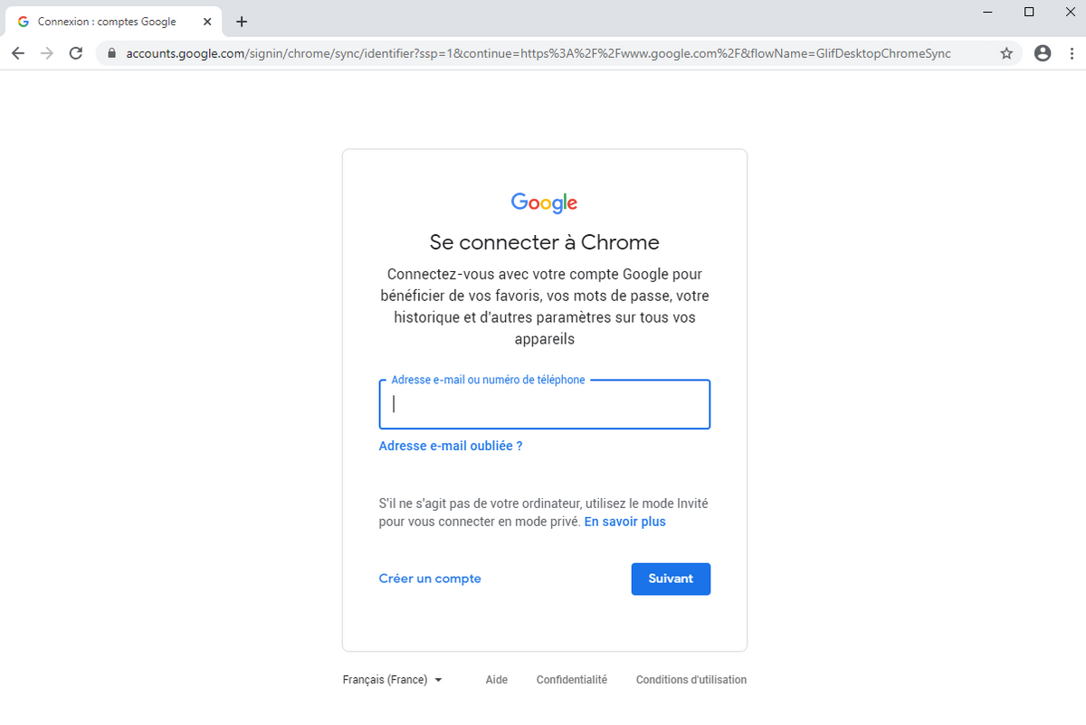 Compte Google - Google Chrome © clubic.com