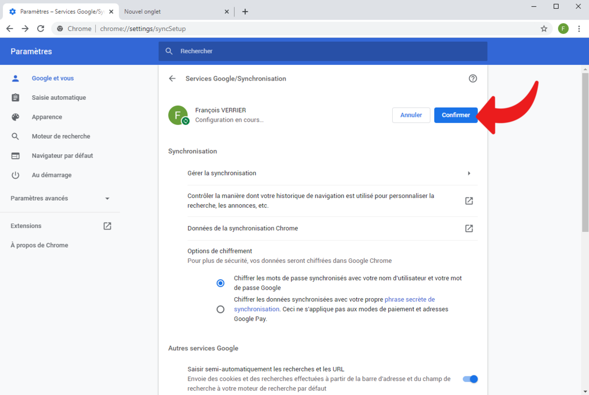 Comment synchroniser ses paramètres Google Chrome à son compte Google ? © clubic.com
