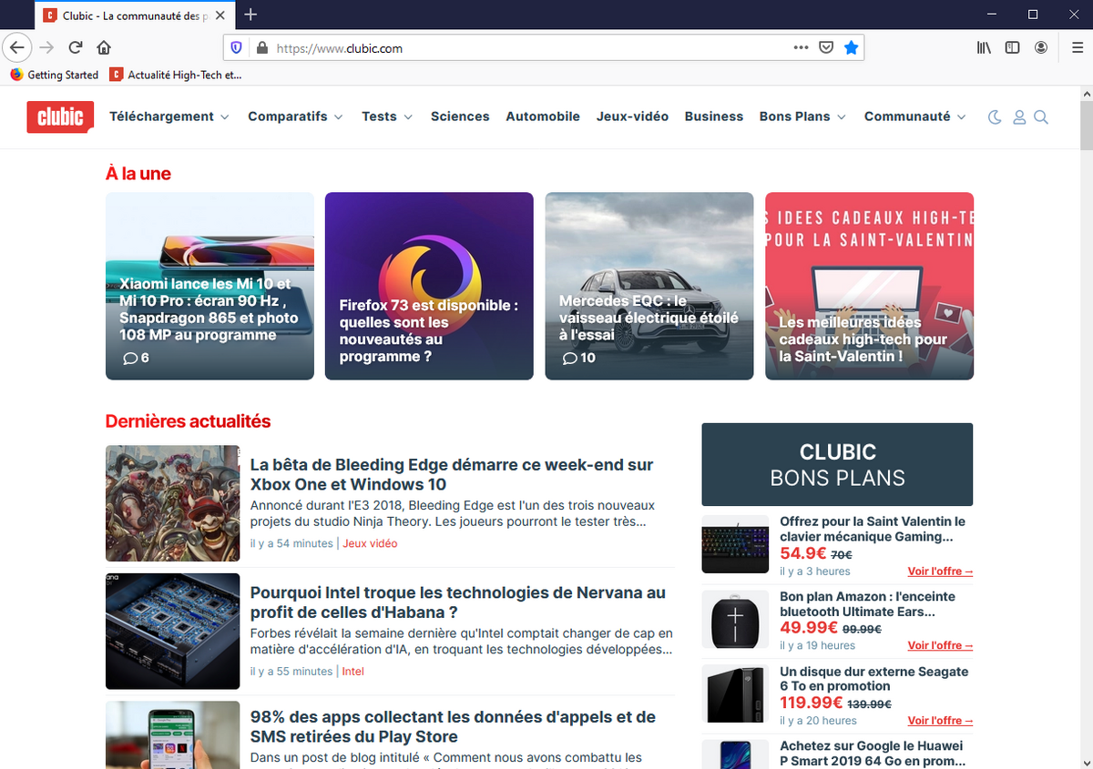 Mozilla Firefox 73 © clubic.com