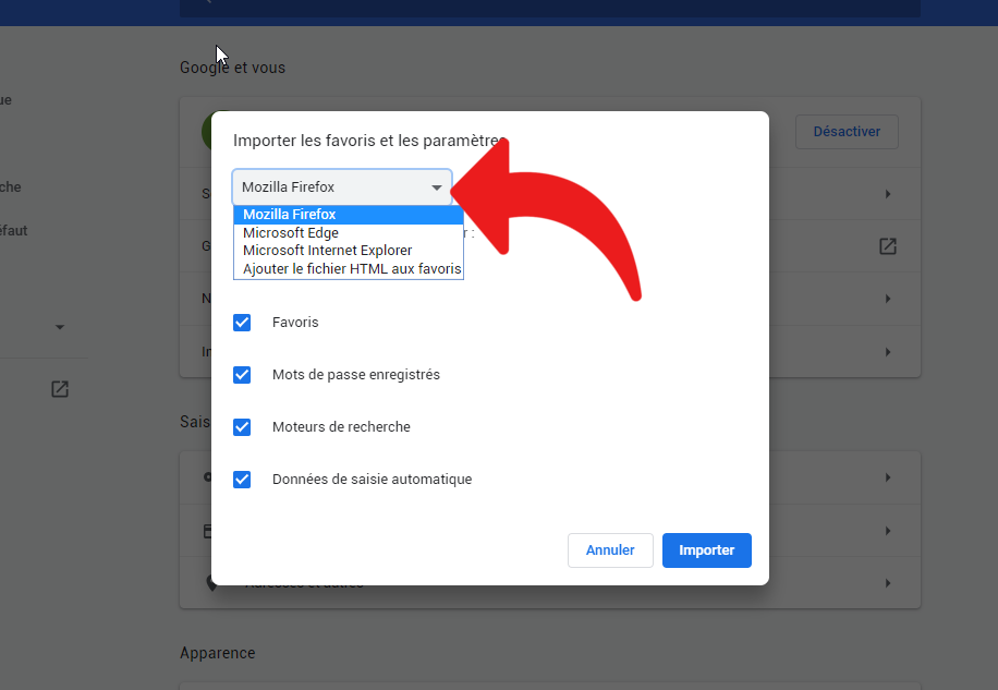 importer favoris chrome © clubic.com