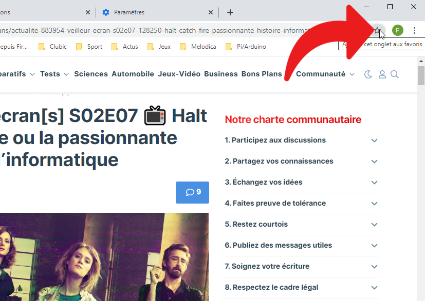 ajouter favori chrome © clubic.com
