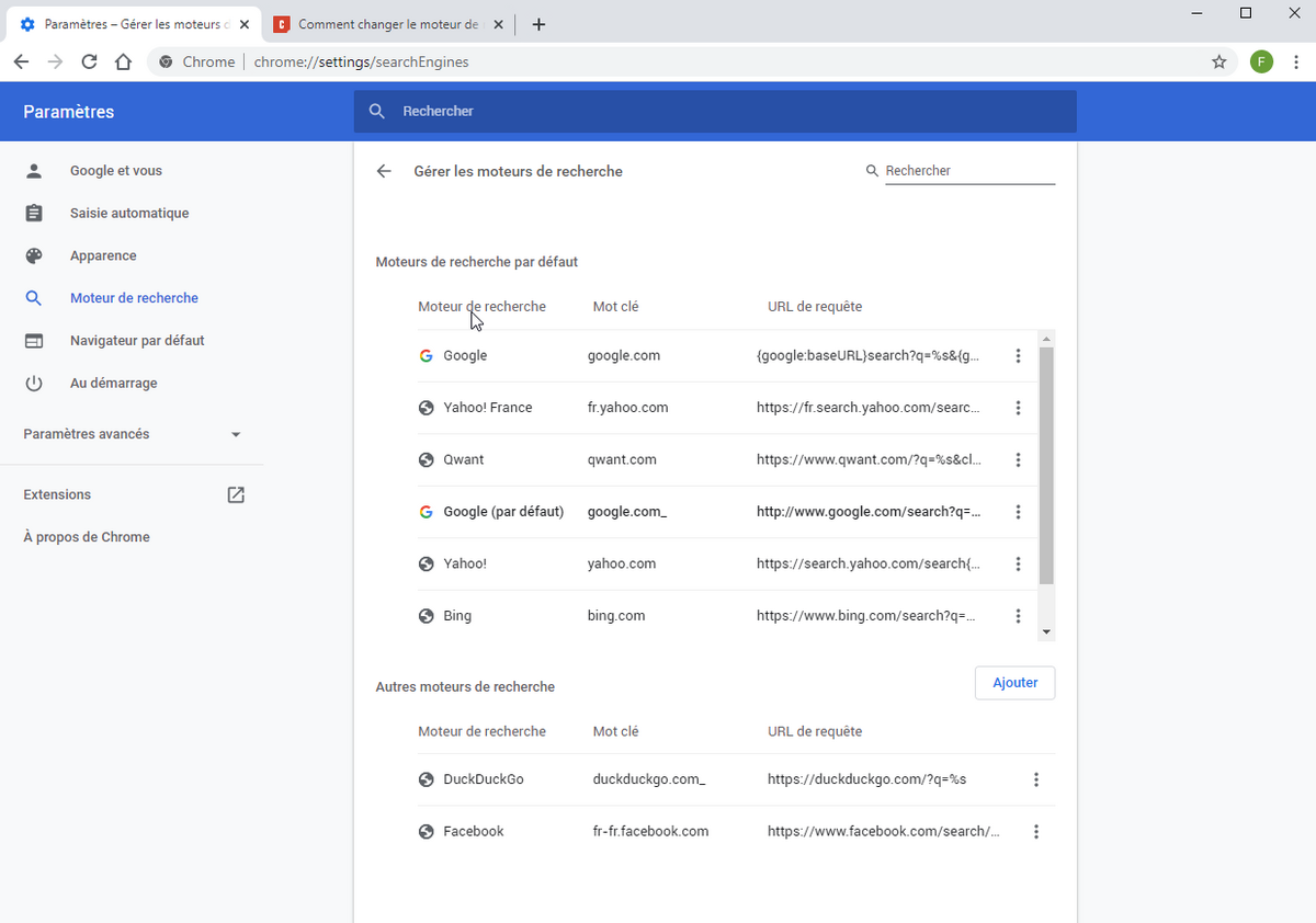 moteur recherche chrome © clubic.com