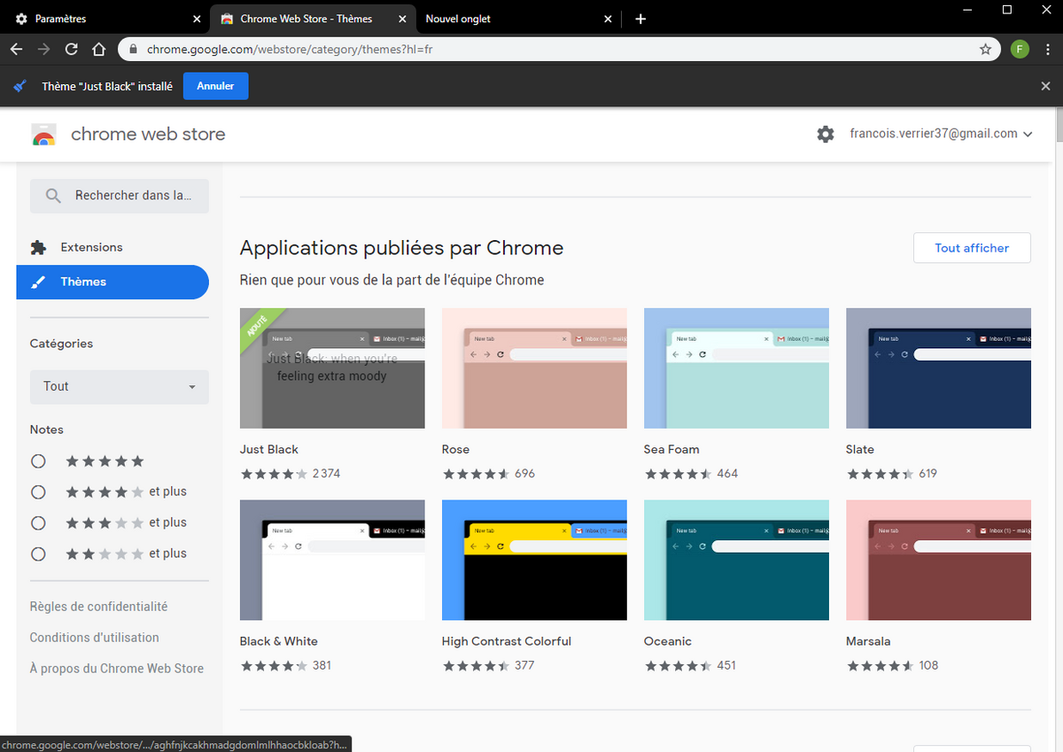 thèmes chrome © clubic.com