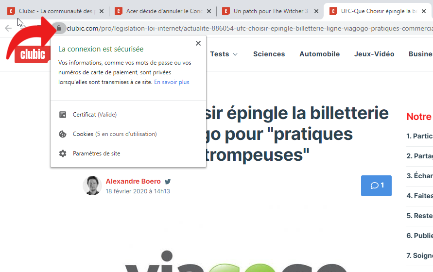 barre adresse Chrome © clubic.com