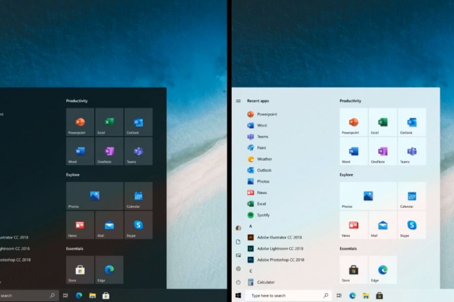 Tuiles Windows 10