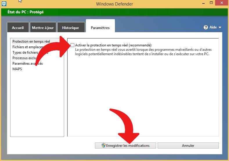 Windows 8 Defender © clubic.com