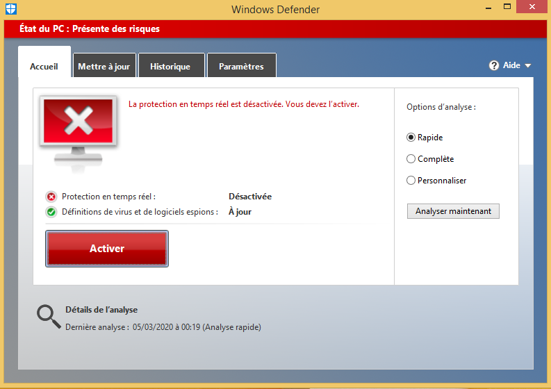 Désactiver Microsoft Defender définitivement - Windows 8 - 5