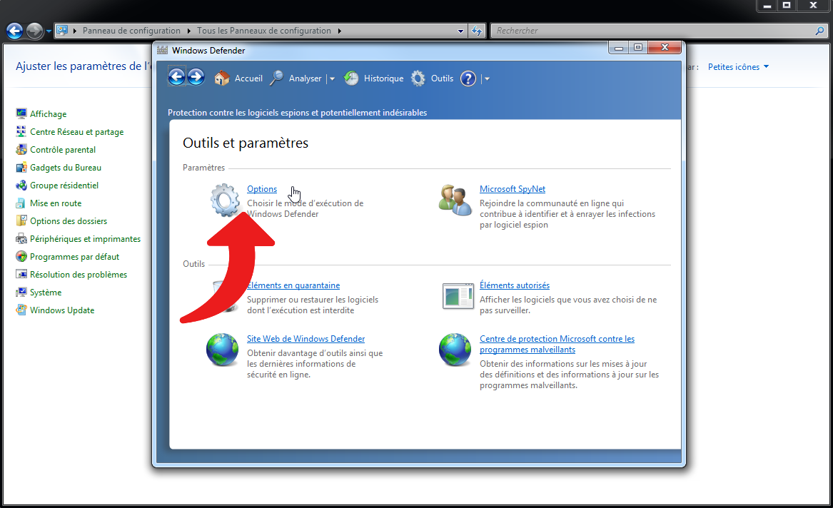 Windows 7 Defender © clubic.com