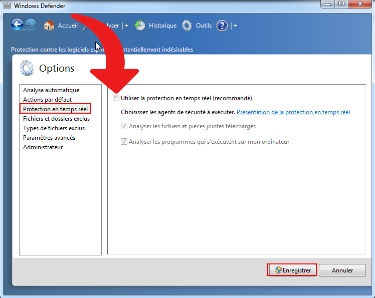 Windows 7 Defender © clubic.com