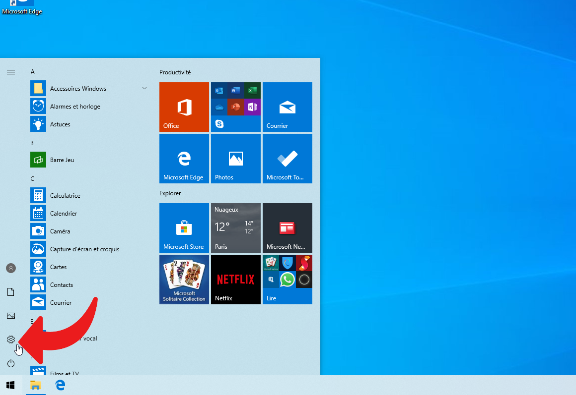 Start menu settings © clubic.com