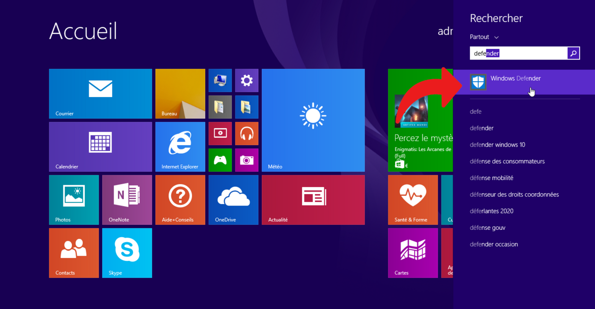 Windows 8 Defender © clubic.com