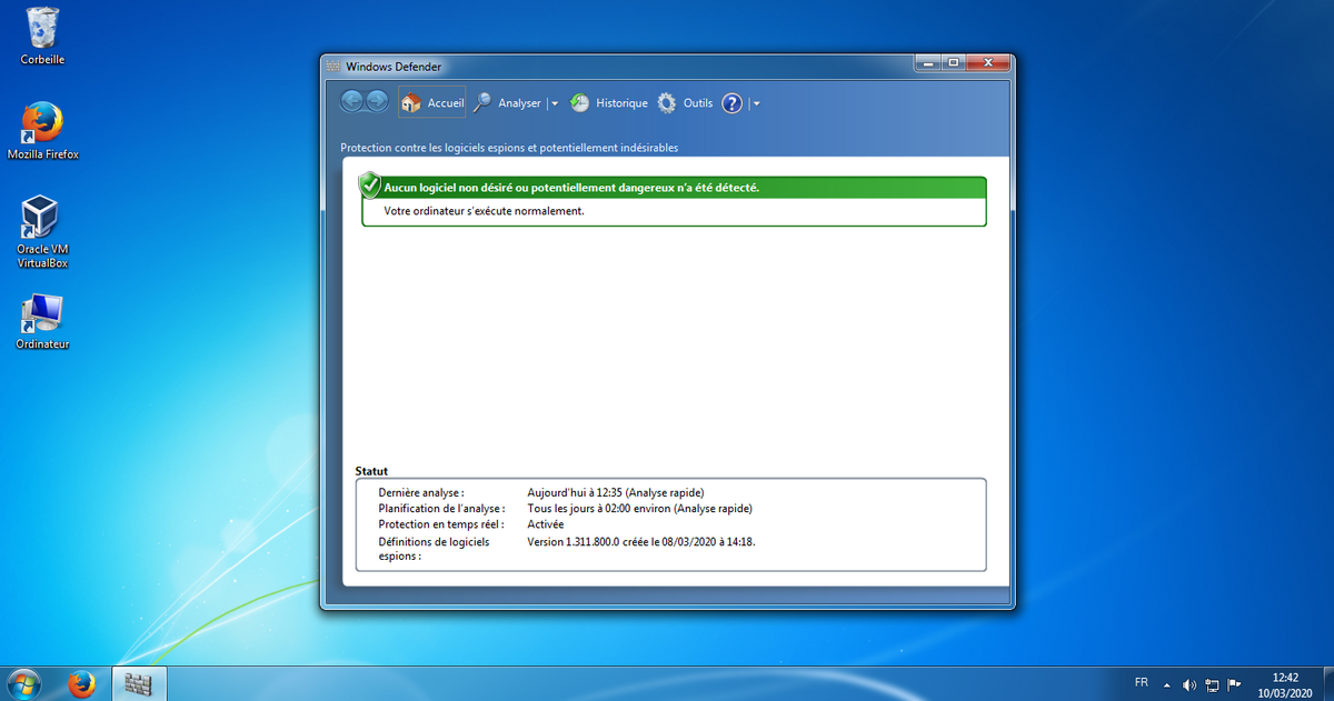 Windows 7 Defender © clubic.com