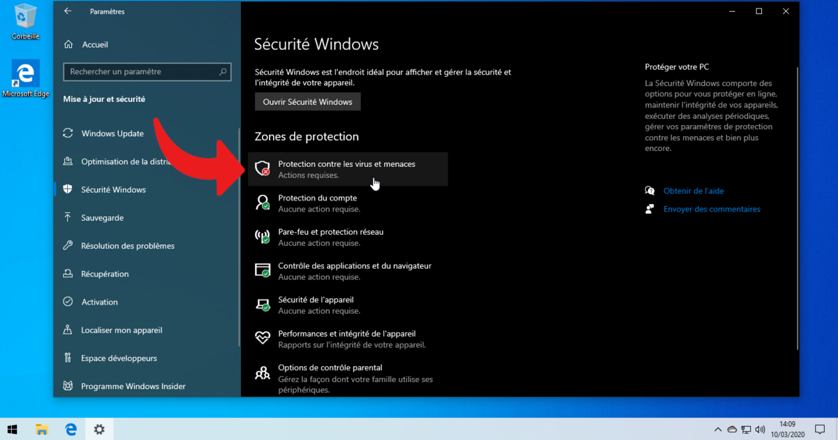 Activer Microsoft Defender - WIndows 10 - 4