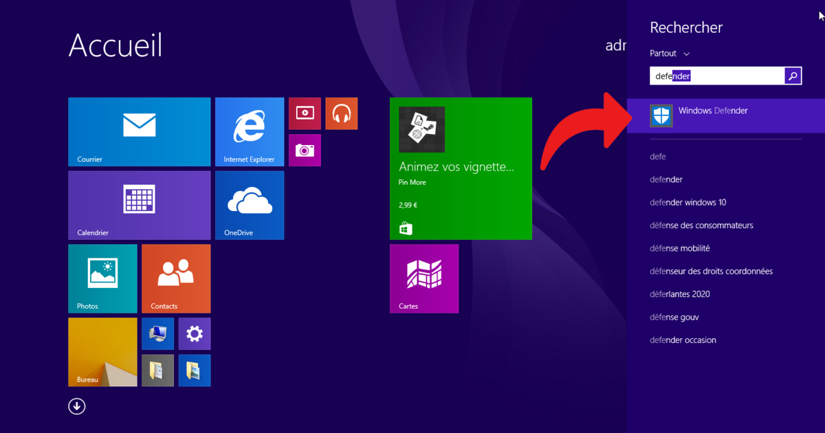 Activer Microsoft Defender - Windows 8.1 - 2