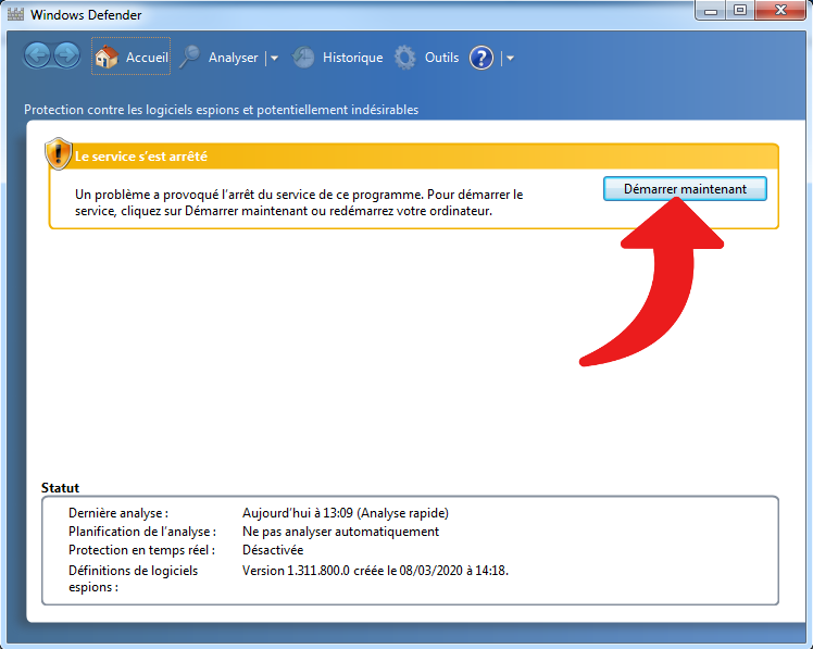 Windows 7 Defender © clubic.com