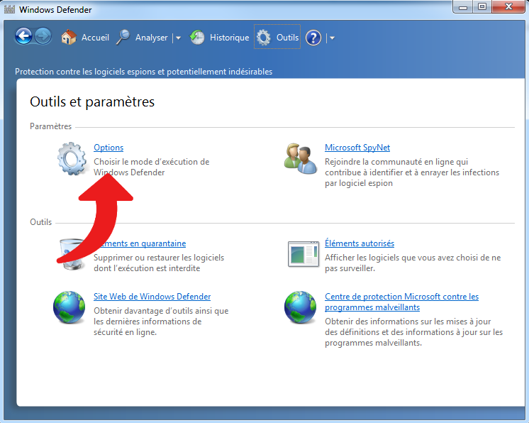 Windows 7 Defender © clubic.com