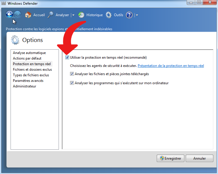 Windows 7 Defender © clubic.com