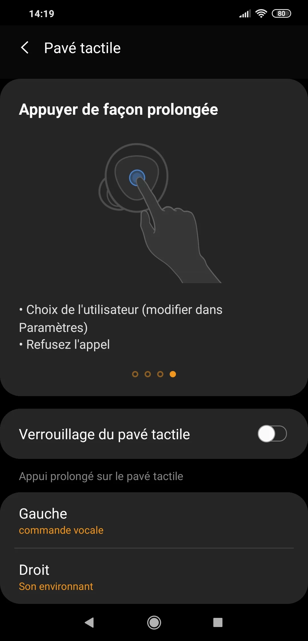 Galaxy Buds+ - Réglages oreillettes