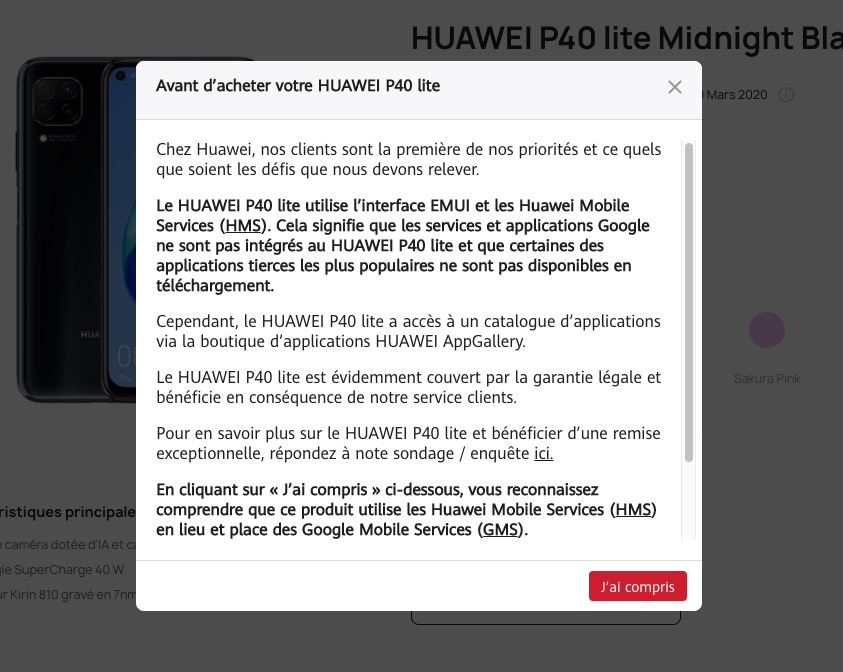 Huawei absence Google Play