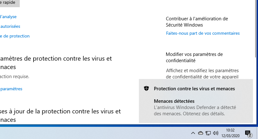 Pop Windows Defender © clubic.com