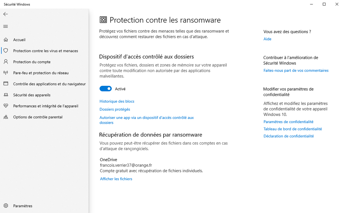 Defender Windows 10 © clubic.com