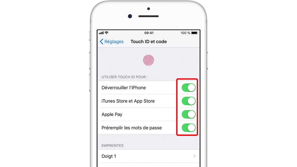 tuto désactiver touch id iphone