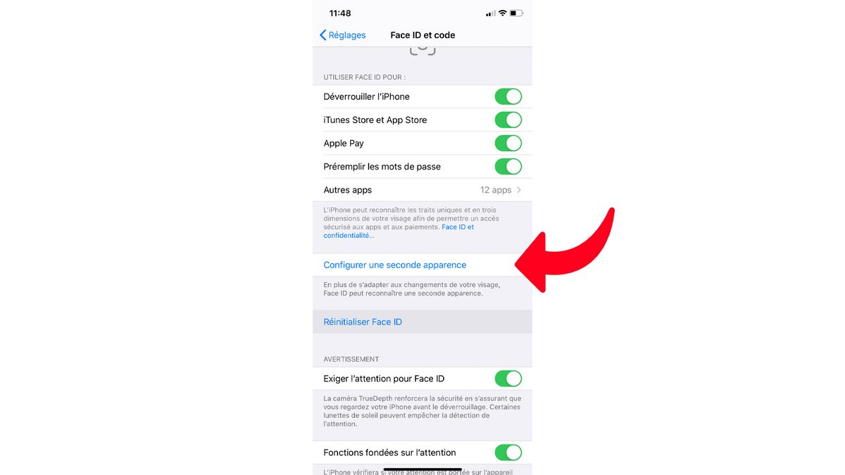 tuto seconde apparence face id iphone