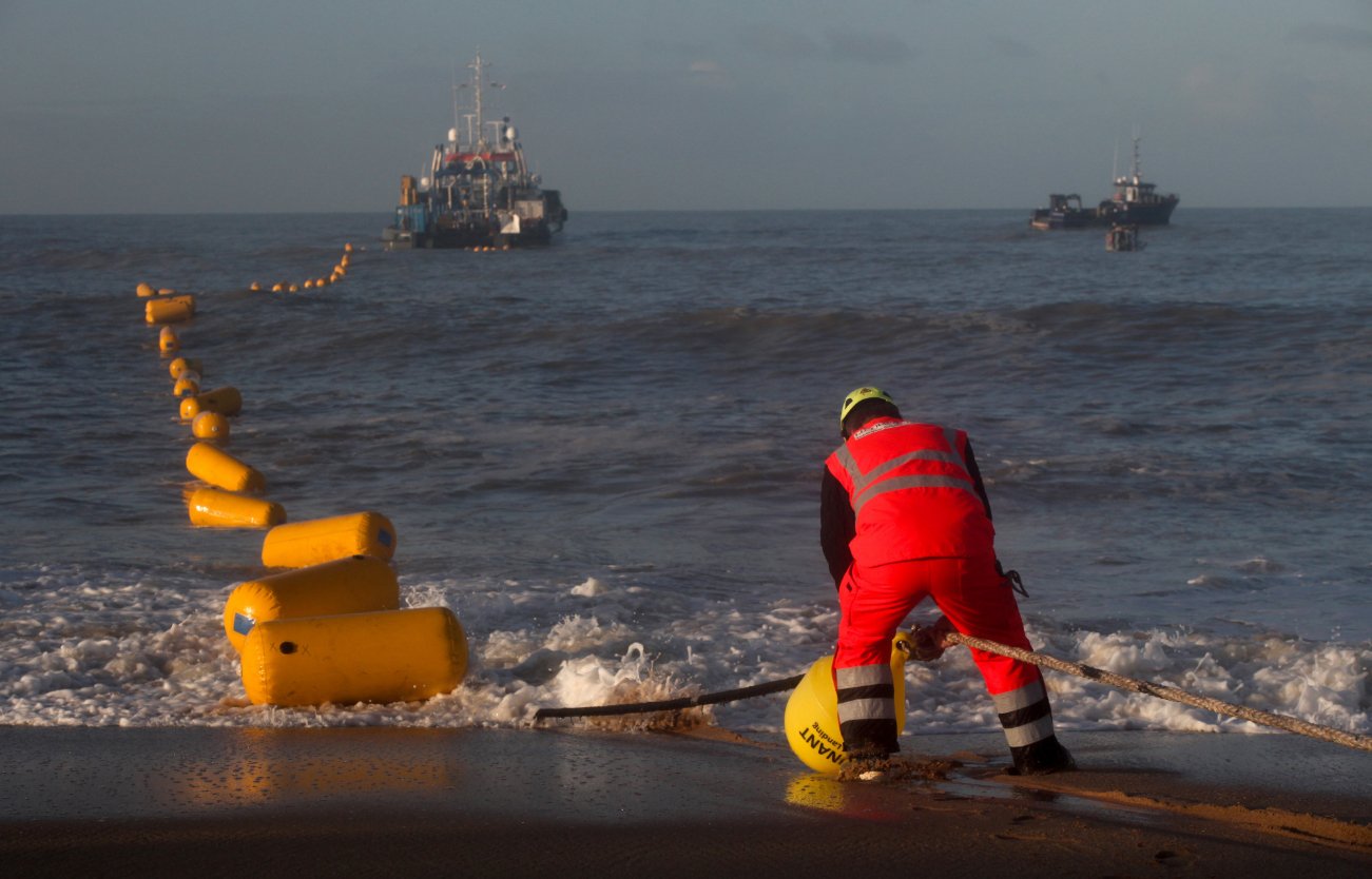 Le câble transatlantique d'Orange et Google a fait son atterrissement aujourd'hui en Vendée