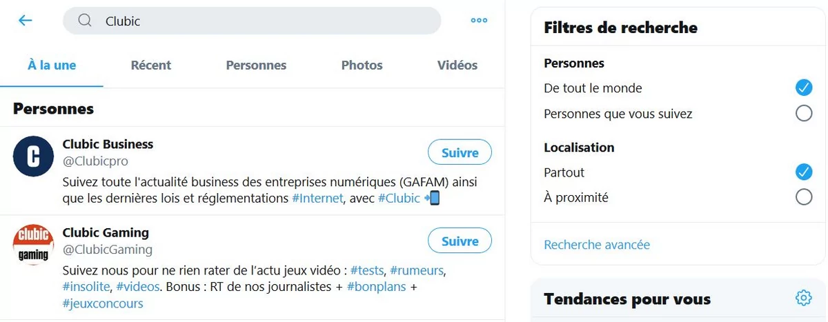 Page mère Twitter