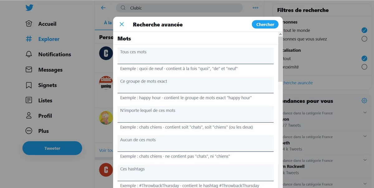 Page mère Twitter