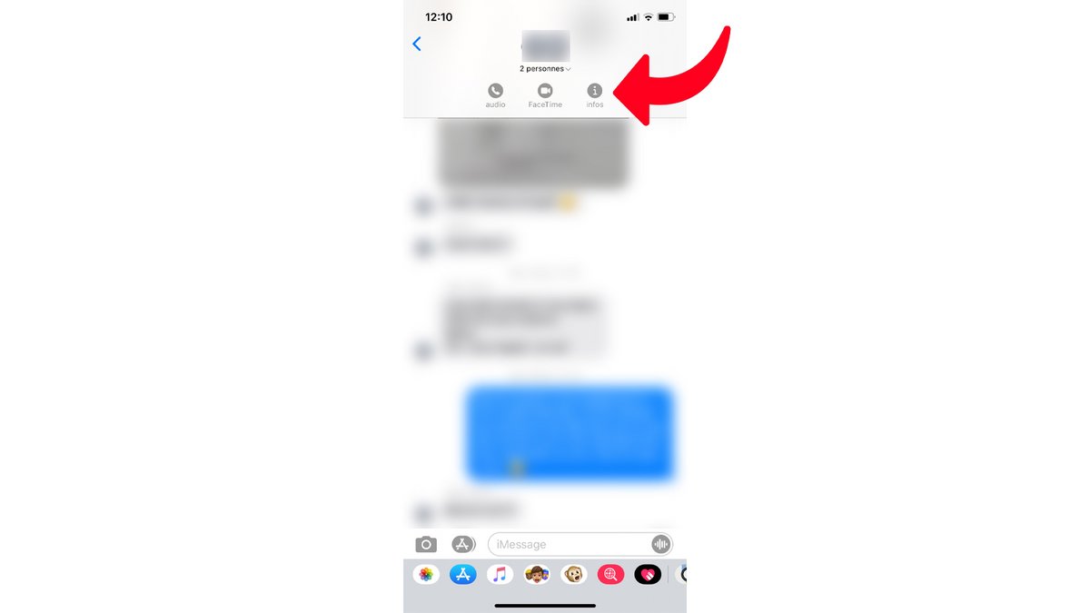 tuto quitter conversation iMessages iPhone