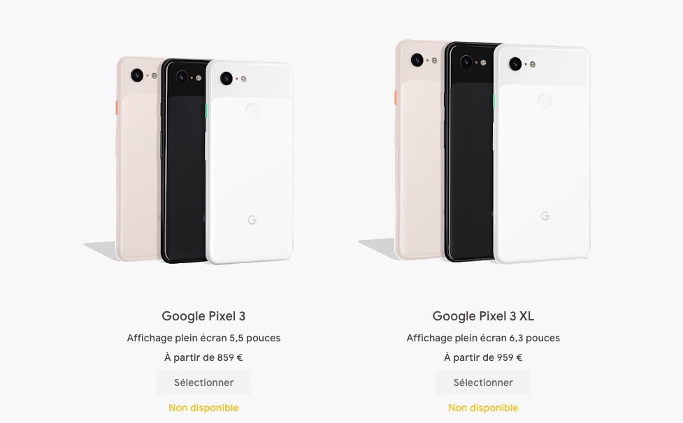 Google Pixel 3 arrêt production