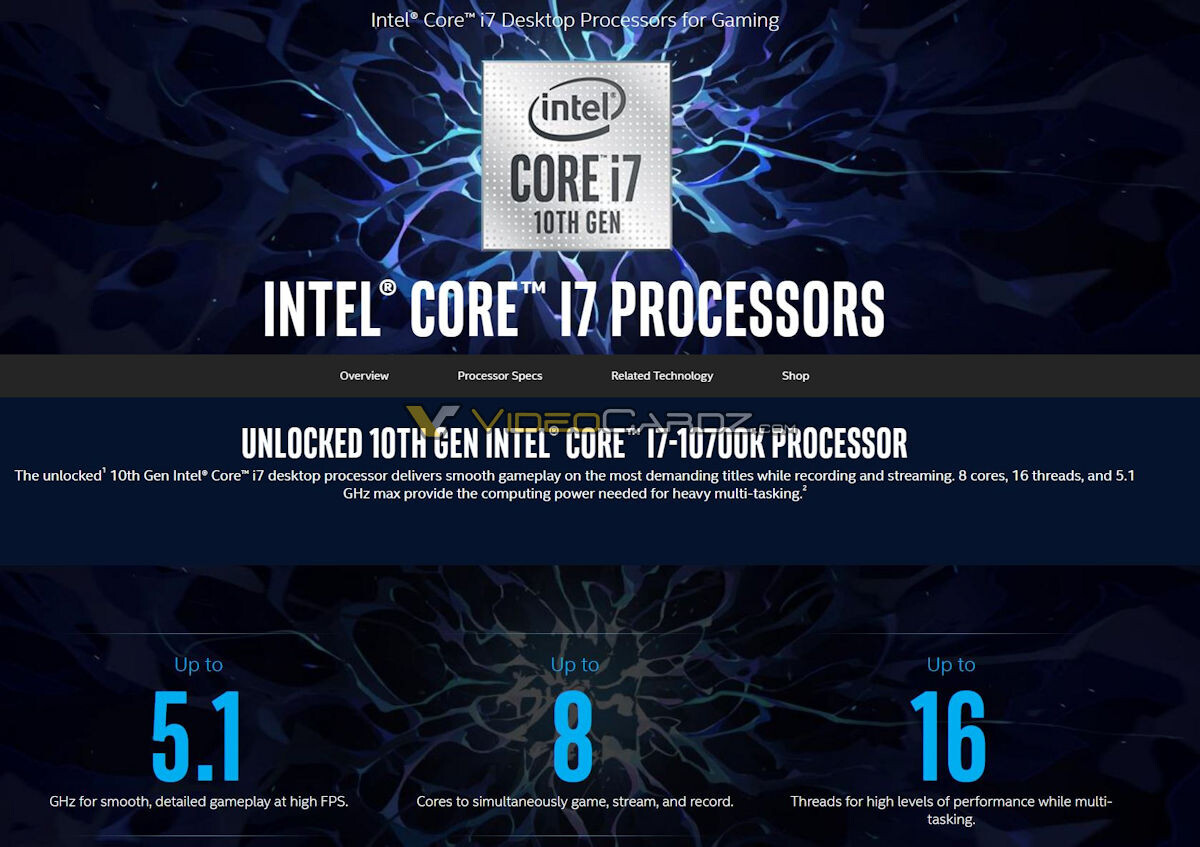 Test : Intel Core i7-10700K, un CPU 8 cœurs 16 threads pour le gaming !