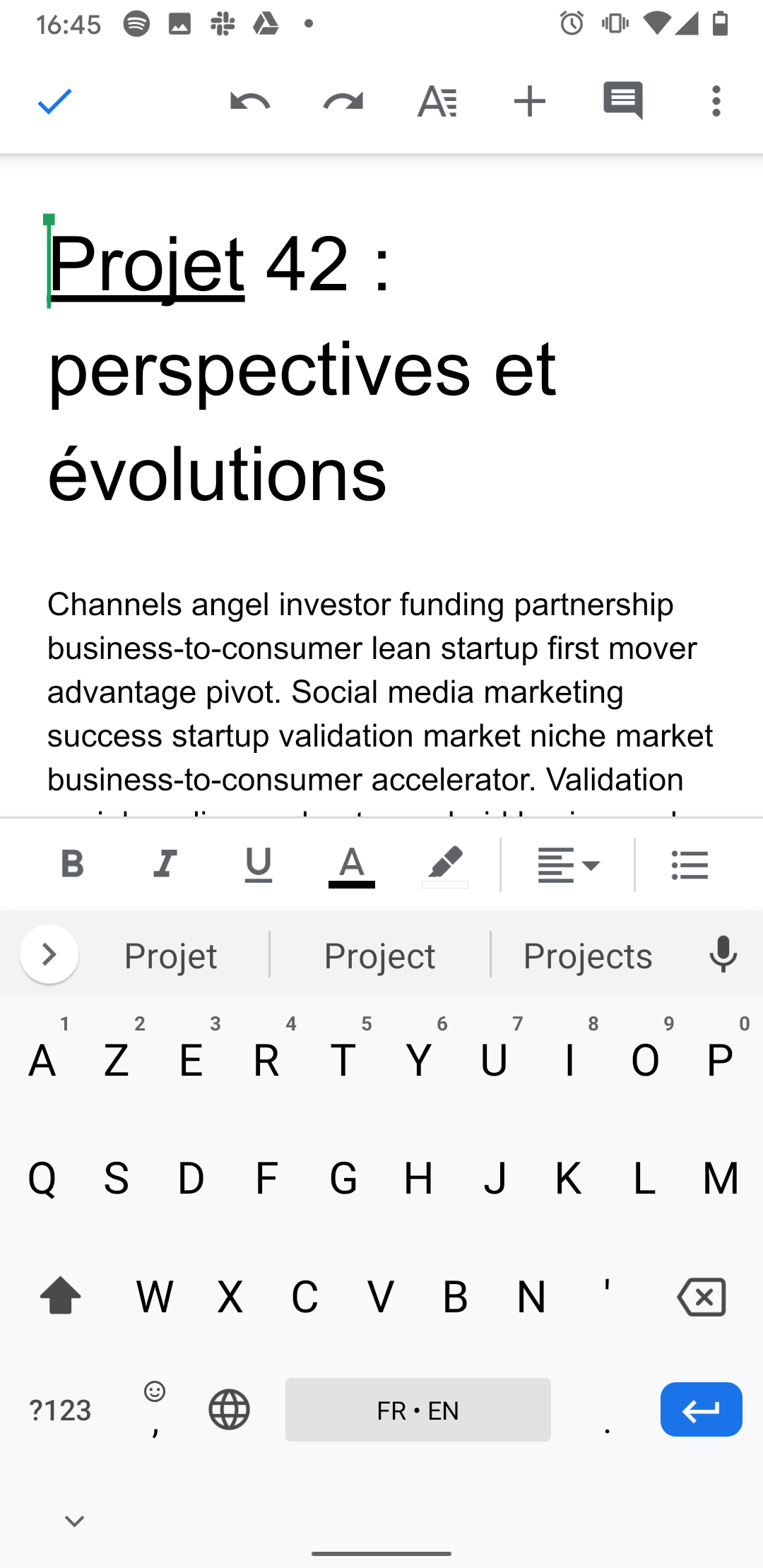 Google Documents Android