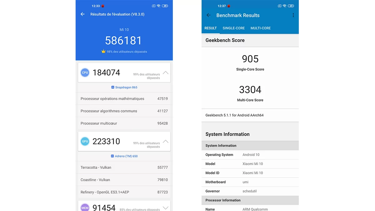 Xiaomi Mi 10 test