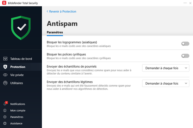 Bitdefender Anti Spam © clubic.com