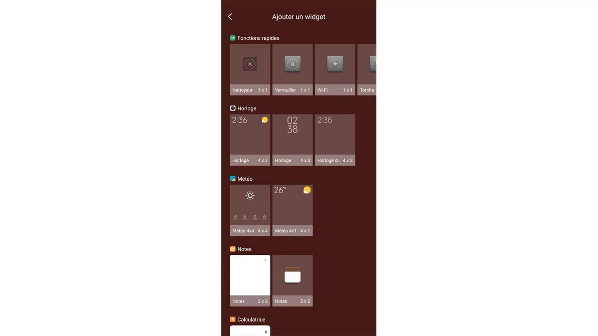 Android widgets