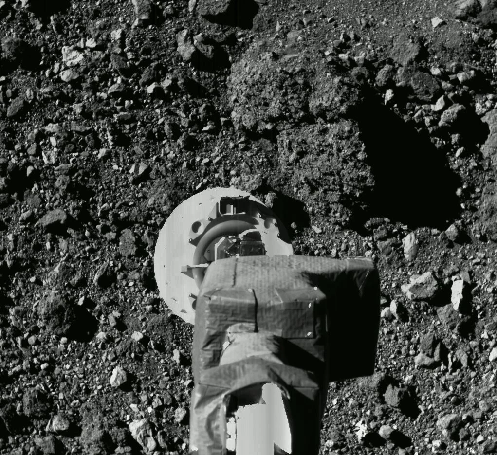 OSIRIS-REx TagSam Descente Bennu Astéroïde © NASA/Goddard/University of Arizona