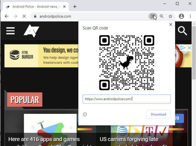 QR Code Chrome