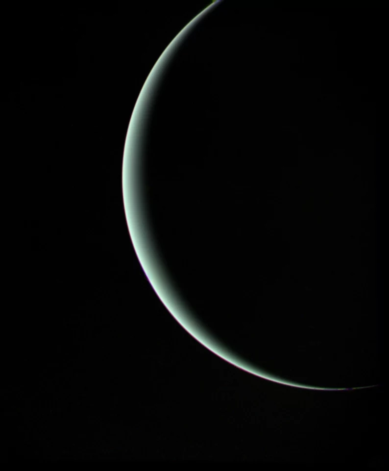 Uranus croissant Voyager2 © NASA/JPL-Caltech