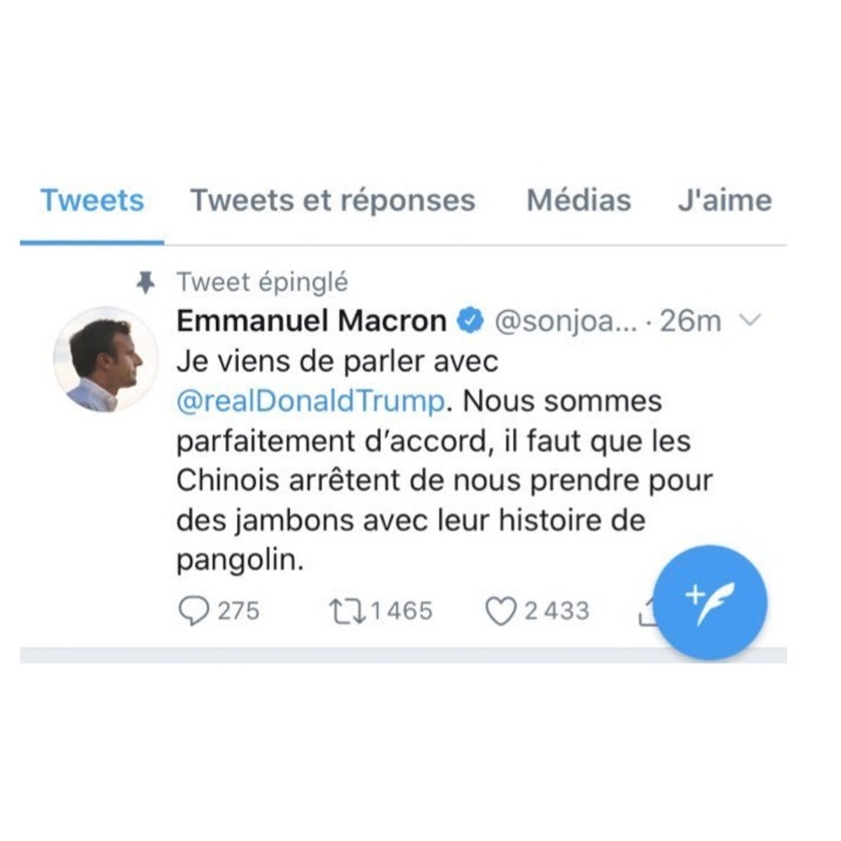 L'incroyable troll du député Joachim Son-Forget, qui a usurpé l'identité d'Emmanuel Macron sur Twitter