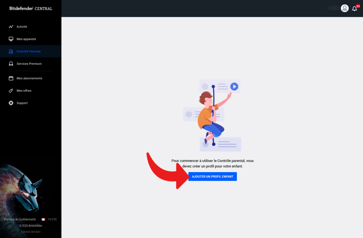 Contrôle parental Bitdefender © clubic.com