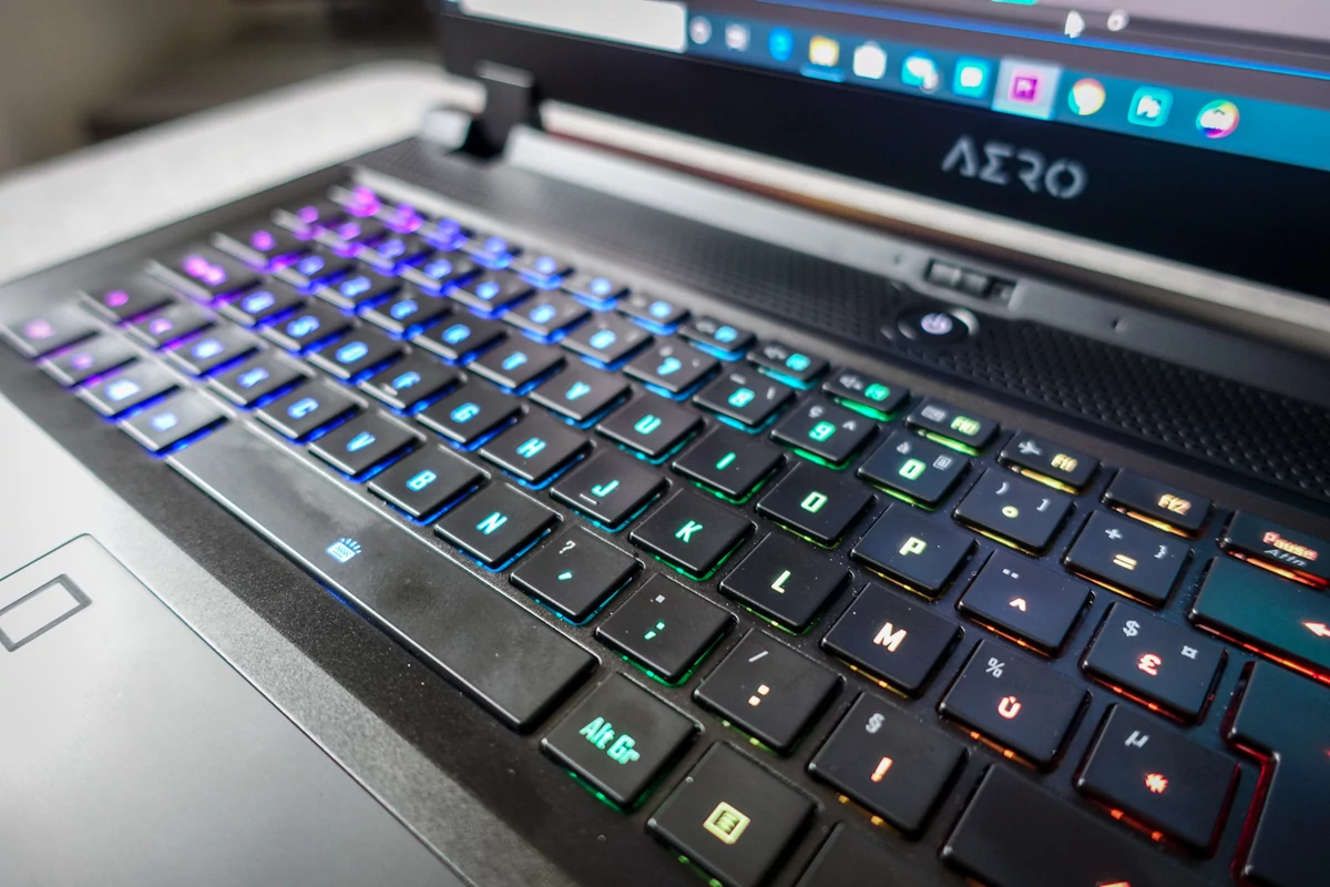 Gigabyte Aero 17 HDR, le clavier