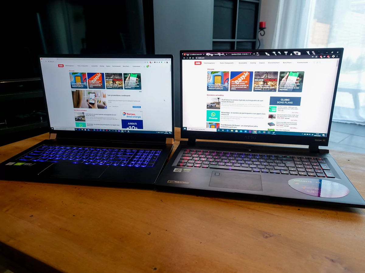 Gigabyte Aero 17 et MSI