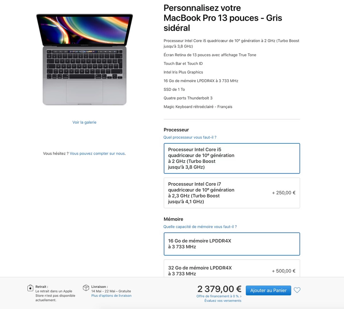 MacBook Pro 13 2020 © Apple