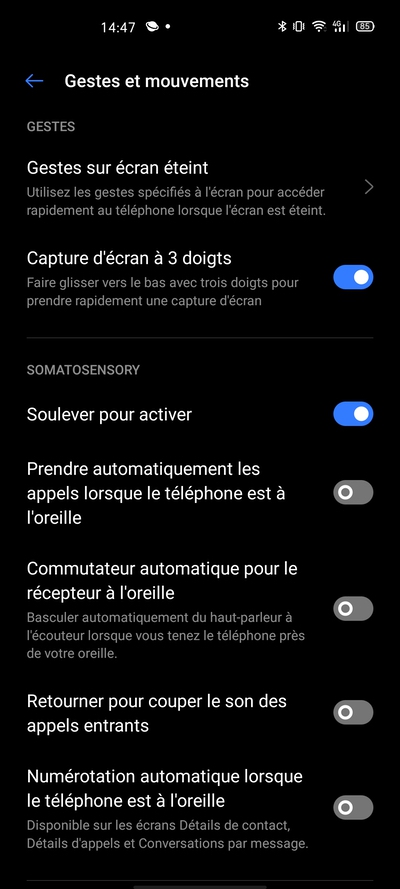 Capture d'écran realme X2 Pro 5G