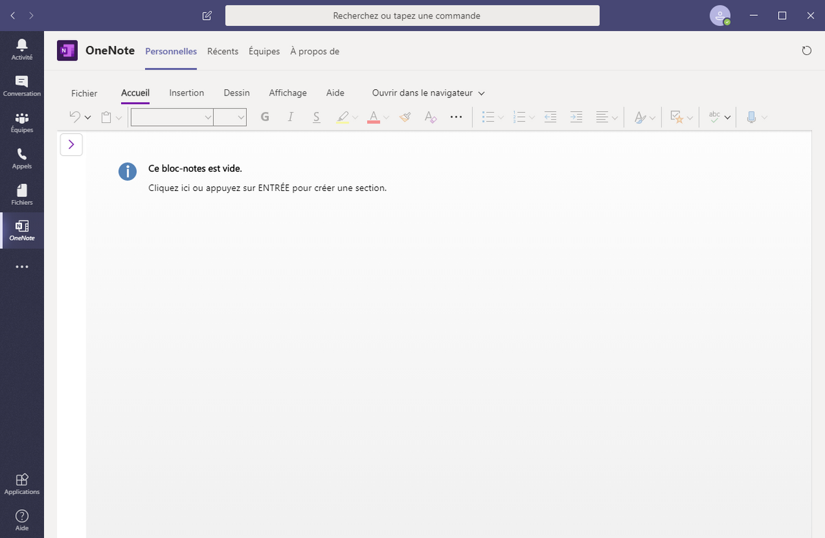 Microsoft Teams OneNote