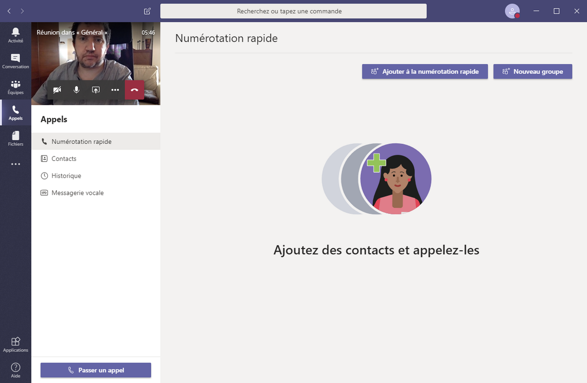 Microsoft Teams visio vignette © Clubic.com/Stephane Ruscher